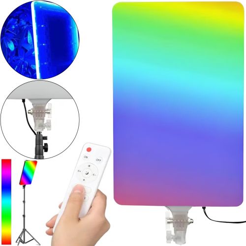 Світлодіодна прямокутна лампа Fill Light RGB LED LED PM-60 для студійної фото- і відеозйомки з пультом ДУ, Відеосвітло 50x35 см 14 режимів від мережі