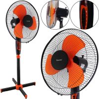 Напольный вентилятор Domotec MS-1619 40 см stand fan 16" дюймов 40W оранжевый Домотек Orange на телескопической ножке с поворотом и наклоном