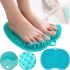 Силіконовий масажний килимок Чистюля Shower Foot Scrubber Mat LY-379 для спини і ніг на присосках, Настінна нековзна щітка для душу Бірюзовий