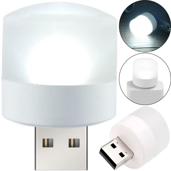 Світлодіодна USB міні лампочка нічник Vkstar 1W LED Light BU-15 від Power Bank і ноутбука, Лампа ліхтарик 6000K від повербанка ПК 1Вт Холодний білий