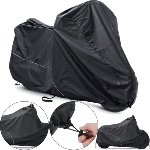 Захисний водонепроникний чохол тент для мотоцикла Trizand 22271 m Oxford 420D від дощу і пилу, захисна накидка на скутер мопед від снігу і сонця