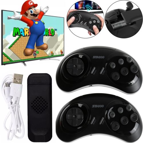 Игровая видео приставка Sega Game Controller SG800 8bit 1600 игр с 2 беспроводными джойстиками, Беспроводная консоль Dendy HDMI для телевизора