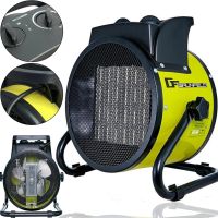 Теплова гармата Grunfeld GG1506-2 3000W 3 режими до 280 м3/год, Електричний підлоговий обігрівач тепловентилятор NF-002 3кВт від мережі Жовтий