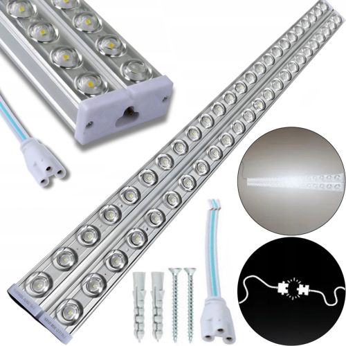 Светодиодная потолочная лампа с линзами Tube Light T10 120 см 6500K Электрический модульный светильник фонарь на стену SMD 36W от сети 220V Белая
