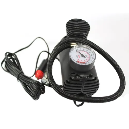 Электрический автомобильный компрессор 300 PSI 10-12Amp 25л Ji030 воздушный насос для автомобиля, Автокомпрессор для подкачки колес машины Черный