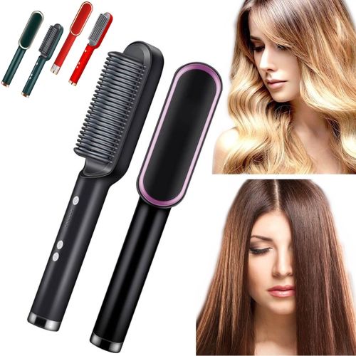 Электрическая расческа выпрямитель Hair Straightener HQT-909, Щетка с турмалиновым покрытием, Утюжок расческа-выпрямитель для укладки волос