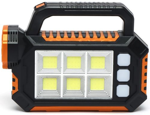 Ручний акумуляторний ліхтар з повербанком Solar Multilight HS-8029-1-B 3W портативний світлодіодний світлодіодний ліхтарик прожектор з сонячною панеллю USB