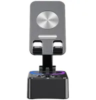 Тримач підставка для телефону з колонкою Microphone speaker set AND K18 - 2 бездротова Bluetooth колонка з тримачем і 2 мікрофонами для караоке