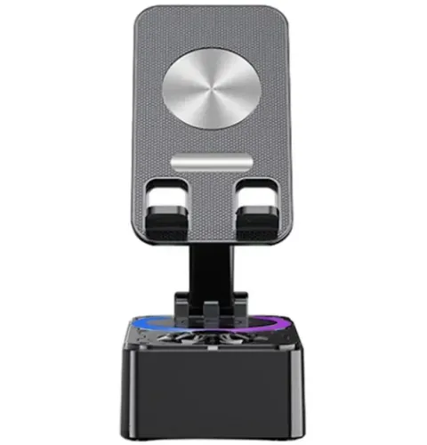Тримач підставка для телефону з колонкою Microphone speaker set AND K18 - 2 бездротова Bluetooth колонка з тримачем і 2 мікрофонами для караоке