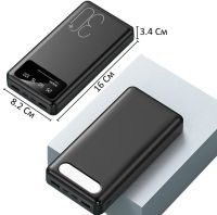 Зарядное устройство УМБ Power Bank 30000 mAh Martec Delicate 2xUSB с фонариком, Портативна батарея повербанк Внешний аккумулятор зарядка для телефона