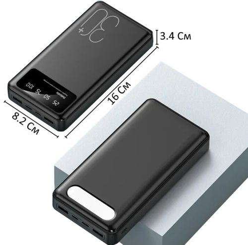 Зарядное устройство УМБ Power Bank 30000 mAh Martec Delicate 2xUSB с фонариком, Портативна батарея повербанк Внешний аккумулятор зарядка для телефона