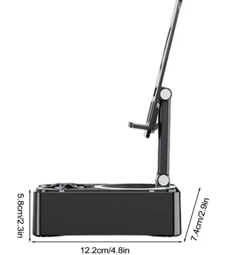 Тримач підставка для телефону з колонкою Microphone speaker set AND K18 - 2 бездротова Bluetooth колонка з тримачем і 2 мікрофонами для караоке