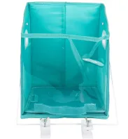 Складаний органайзер кошик Closet Caddy Box з жорстким піддоном для зберігання речей і постільної білизни з кріпленням, Контейнер для одягу Синій