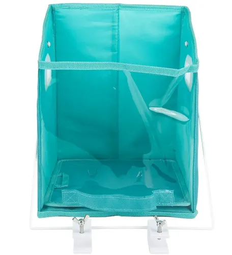 Складаний органайзер кошик Closet Caddy Box з жорстким піддоном для зберігання речей і постільної білизни з кріпленням, Контейнер для одягу Синій