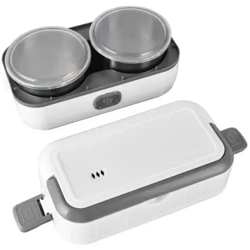 Електричний ланч бокс Cooking Lunchbox DFH-C01 200w 1,2 л для підігріву і приготування їжі з 2 чашами, харчової судочок контейнер для їжі від мережі