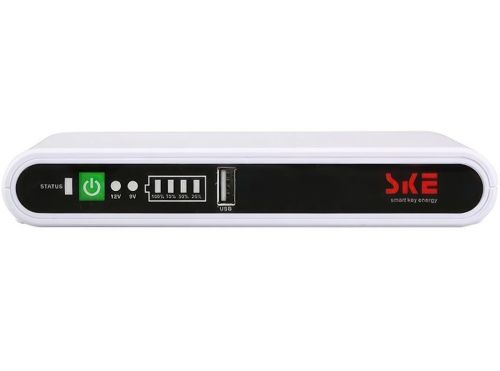 Джерело безперебійного живлення ДБЖ UPS SKE POE-532E для WI-Fi роутера 5V 9V 12V Power Bank 8800 mAh бесперебойник 17W для PoE 15V 24V модему Білий