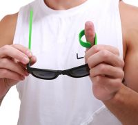 Гибкие солнцезащитные очки браслет Clix Out Sunglasses для мужчин и женщин, Спортивные очки-браслет трансформер с гибкими дужками, Зеленые