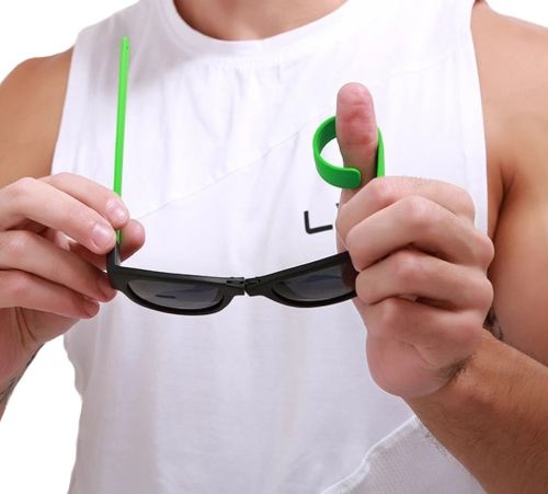 Гибкие солнцезащитные очки браслет Clix Out Sunglasses для мужчин и женщин, Спортивные очки-браслет трансформер с гибкими дужками, Зеленые