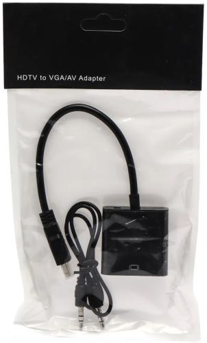 Конвертер HDMI на VGA універсальний відеокабель, адаптер перехідник для перетворення сигналу, аудіо вхід 3.5 mm Converter 1080P USB 34103