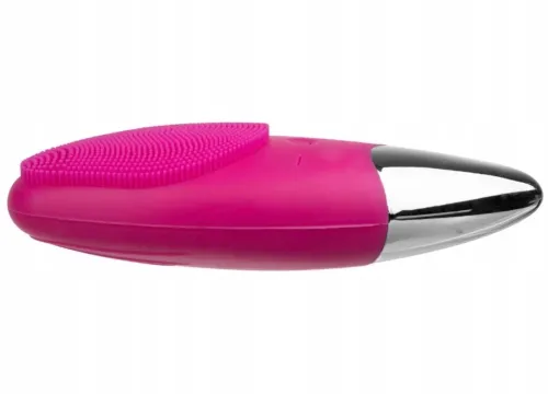 Електрична силіконова щітка масажер Sonic Facial Brush BR - 020 для масажу обличчя, Щітка для чищення та вмивання обличчя з вібрацією від USB рожева