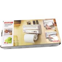 Кухонный тройной держатель Triple Paper Dispenser 3 в 1 для бумажных полотенец пищевой пленки и фольги Диспенсер органайзер Kitchen Roll (MA-53-20)