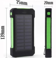 Портативний зарядний батарея Power Bank Solar JS-809 50000 mAh з сонячною панеллю і ліхтариком, зовнішній акумулятор повербанк для зарядки USB 2.1 A