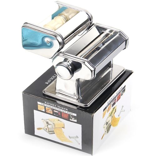 Настільна равіольніца Ravioli Maker Rainberg RB-911 Ручна локшинорізка машинка з насадками для приготування равіолі, локшини, пасти і для розкочування тіста 20x21 см