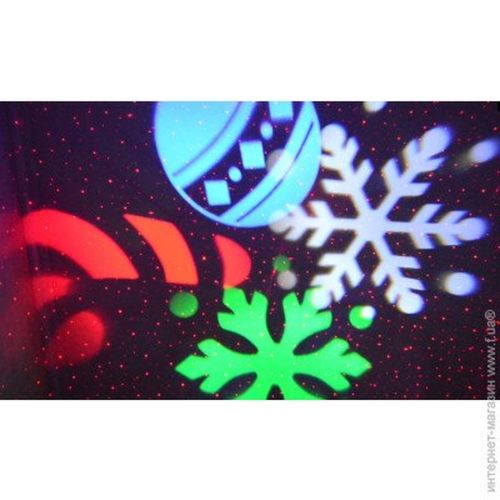 Новорічний кольоровий вуличний лазерний проектор Festival Projection Lamp для прикраси вулиці, будинки, Новорічна Вулична лазерна підсвітка
