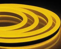 Светодиодная силиконовая лента LED NEON 0729 Yellow 5 м с блоком питания, Универсальная неоновая гибкая подсветка 12V-220V 5m в силиконе Желтая