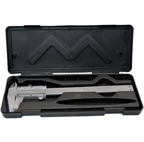 Механический штангенциркуль с глубиномером Vernier Caliper KC-A150 0-150mm в кейсе, Штангенциркуль 15 см для внешних и внутренних измерений из стали