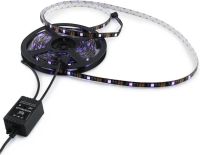 USB Bluetooth світлодіодна стрічка Rope-Lights RGB SMD5050 5 м IP65 з управлінням від телефону різнобарвна з контролером в силіконі Чорна SMD-5050