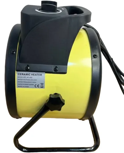 Теплова гармата Grunfeld GG1506-2 3000W 3 режими до 280 м3/год, Електричний підлоговий обігрівач тепловентилятор NF-002 3кВт від мережі Жовтий
