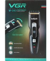 Акумуляторна машинка для стрижки волосся VGR V-040 професійний бездротовий чоловічий тример для вусів і бороди з LED-дисплеєм і USB зарядкою V040