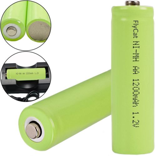 Аккумуляторная батарейка FlyCat Ni-MH AA 1200 mAh 1.2V пальчиковая для игрушек пультов фонариков Аккумуляторная батарея 1200мАч для устройств