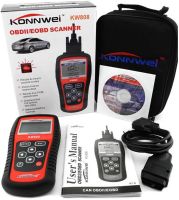 Автомобільний сканер OBDII / EOBD Konnwei KW808 для діагностики помилок двигуна, універсальний діагностичний автосканер з LCD дисплеєм ELM327