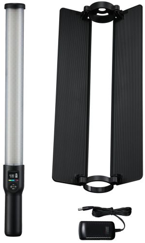 Освітлювач селфі-лампа RGB Stick Lamp LC500R світлодіодний LED жезл із дефлектором 2500К-8500К відбивач прожектор, кольоровий селфі стік для фото LS-188