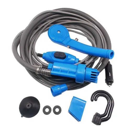 Автомобильный портативный душ Washing Spray With Bucket 12V на 20л, Походный душ от прикуривателя Автомойка для отдыха на природе и мытья машины