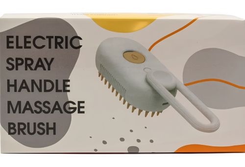 Парова щітка для котів і собак Steamy Pet Brush E-W3317 електрична гребінець з розпилювачем пара для вичісування шерсті тварин USB XL-889