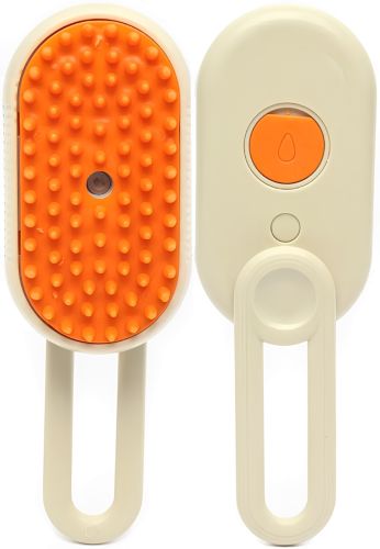 Парова щітка для котів і собак Steamy Pet Brush E-W3317 електрична гребінець з розпилювачем пара для вичісування шерсті тварин USB XL-889