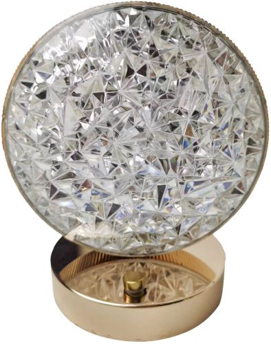 Настільна лампа-нічник Creatice Table Light 19 сенсорний нічник коло, Світлодіодна лампа світильник з кристалами на акрилової підставці 3 режими