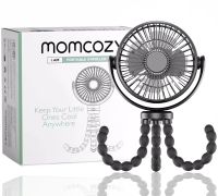 Настільний вентилятор Momcozy з гнучким штативом для дитячих візків, Акумуляторний охолоджувач повітря восьминіг з гнучким кріпленням 3 режими роботи