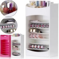 Настільний органайзер Cosmake MAG-891 для зберігання косметики і лаку Lipstick And Nail Polish на 8 полиць, косметична поличка з висувним ящиком