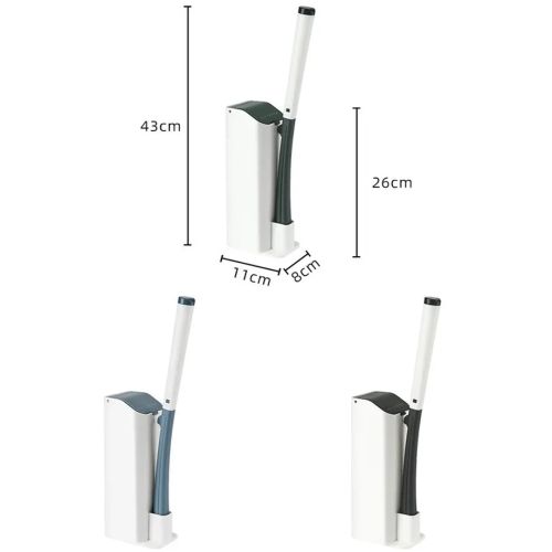Універсальна щітка для прибирання туалету MTS clip type removable Toilet brush йоржик для унітазу, набір щіток зі змінними насадками і миючим засобом