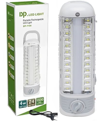 Светодиодная переносная лампа фонарь DP Light DP-7104 1500 mAh с регулировкой света для кемпинга, Аккумуляторные прожектор светильник с ручкой Белый