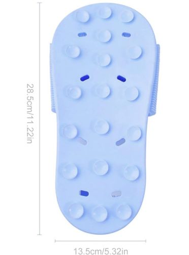 Силіконовий масажний ляпас Massage Slipper Tatboomu для масажу стоп ніг, тапочок 28.5х13.5 см з акупунктурним ефектом з силікону для душу Синій