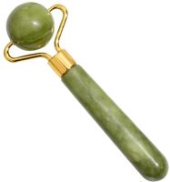 Великий нефритовий набір для обличчя Massage Roller 3 в 1 двосторонній ролер скребок гуаша, валик, комплект для ліфтингу шкіри їжачок гладкий скребок