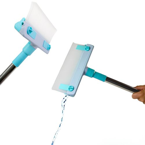 Набір щіток для миття вікон Multipurpose Squeegee силіконовий скребок і щітка з насадкою з мікрофібри для миття дзеркал і скла, комплект з 2 штук