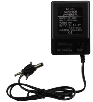 Універсальний блок живлення Ran-Teng RT - 308 9W з регулятором напруги 1.5-12V 500mA, Адаптер з 4 роз'ємами і перемикачем полярності Чорний