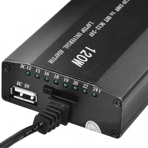 Універсальний автомобільний зарядний пристрій laptop UKC 901 120W 12-24V для ноутбука з перехідниками адаптер зарядка від мережі 220V і прикурювача