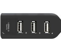 USB хаб Hi-Speed XD4 Black на 4 порта, Универсальный разветвитель с 4 выходами концентратор переходник HUB 480 Мбит для компьютера от USB Черный